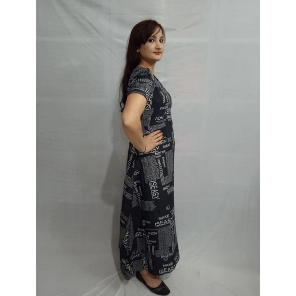Women's Casual Crepe Half Sleeves Dress (Black) - Image 3
