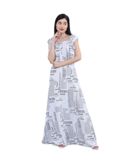 Women's Casual Crepe Sleeveless Dress (White)