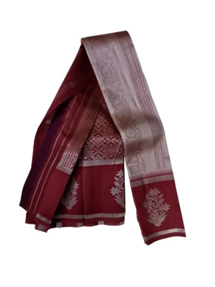 Women's Soft Silk?Wooven Saree With Unstitched Blouse 5.5Mtr (Multicolor)