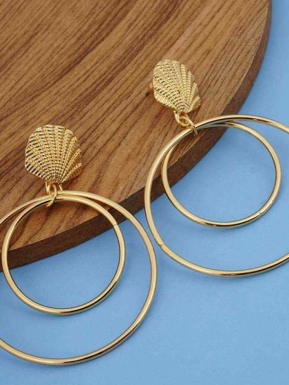 Seashell Hoop Earrings