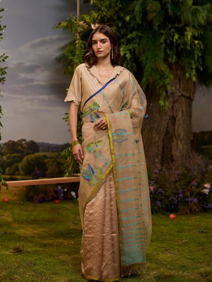 Birdsong Jamdani Saree
